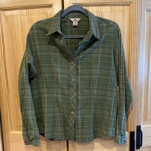 Woolrich Women's Olive Plaid Shirt